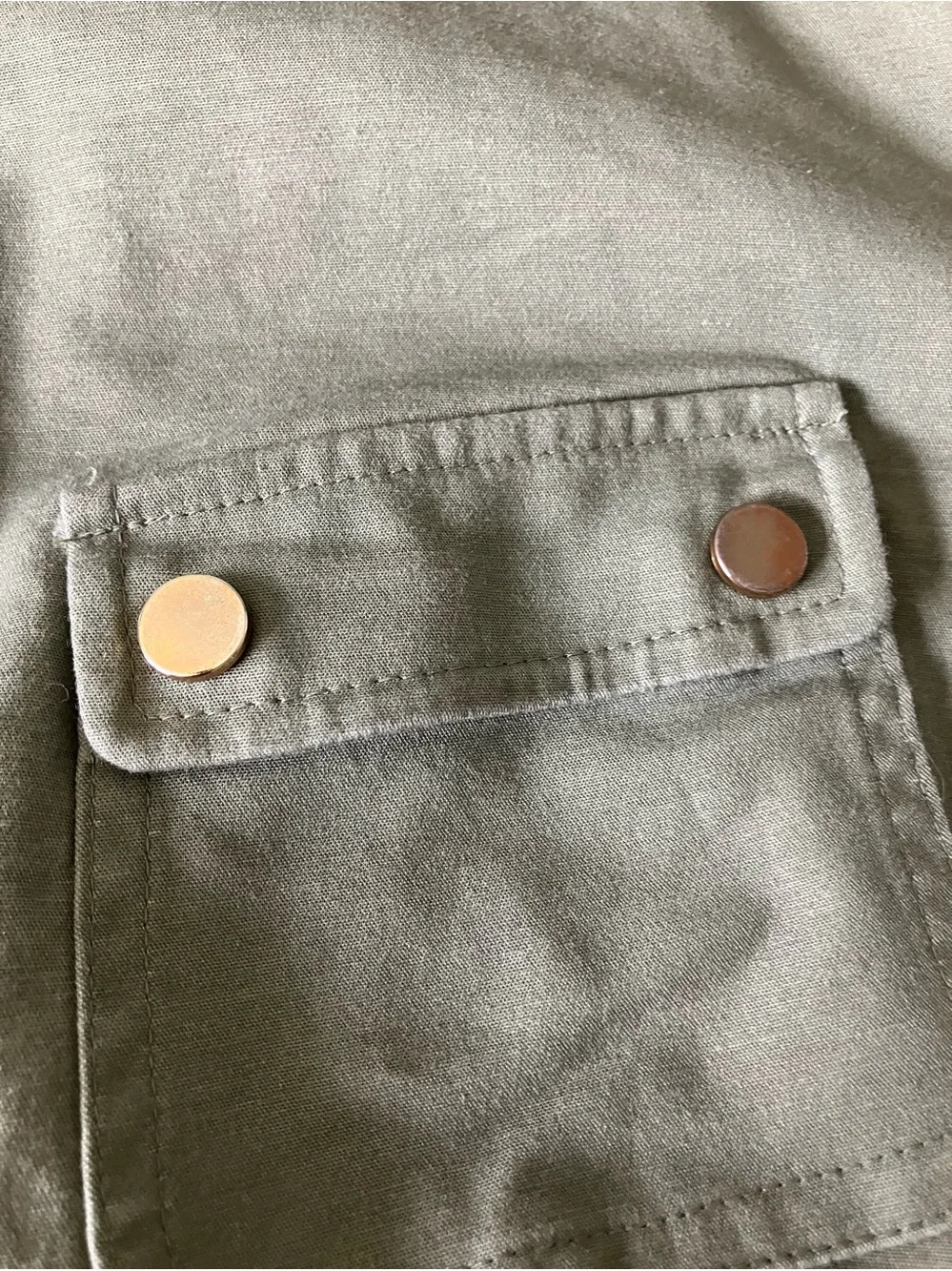 CHARTER CLUB Olive Green Elevated Cotton Utility Jacket Size 24W